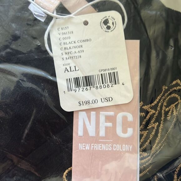 NWT ☯️ FP LA CIENEGA EMBROIDERED KIMONO IN BLACK ☯️ NWT - Picture 7 of 8